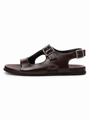 Vintage Fisherman Slingback Sandals ā Minimal Leather Flat Sandals for Women