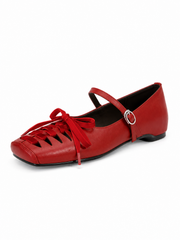 Retro Ribbon Mary Jane Flats