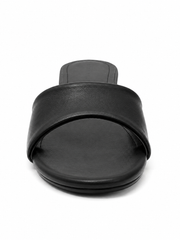 Noir Minimal Kitten Heel Slide