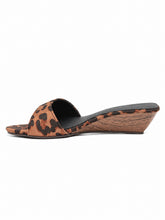 Wild Muse Leopard Wedge Slides