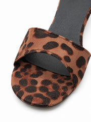 Wild Muse Leopard Wedge Slides