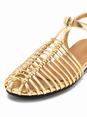 Woven Cage Flat Sandals