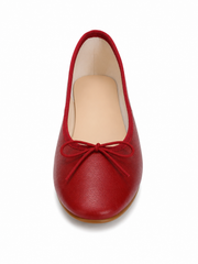 Vintage Ballet Flats for Women – Minimalist Bow Tie Slip On Ballet Shoes | Soft Leather Inspired Everyday Flats