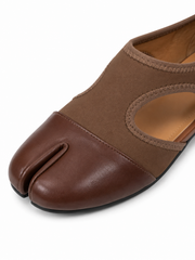 Split-Toe Hidden Wedge Ballet Flats – Minimalist Tabi Comfort Shoes
