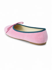 Velvet Ballet Flats for Women – Coquette Suede Bow Slip-On Ballerina Shoes