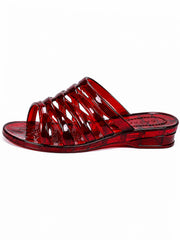 Retro Jelly Wedge Slide Sandals – Y2K Transparent PVC Vacation Slides