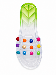 Color Pop Jelly Slide Sandals – Transparent PVC Beaded Summer Slippers