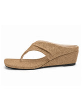 Women’s Wedge Thong Sandals – Square Toe Crisscross Slide Sandals