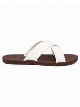 Women’s Criss Cross Rubber Slide Sandals – 100% Solid Rubber Flat Slides