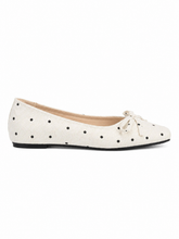Polka Dot Ballet Flats – Comfortable Slip-On Round Toe Women’s Shoes with Bow Detail
