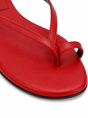 Women’s Toe Ring Kitten Heel Flip Flops – Sculpted Low Heel Thong Sandals