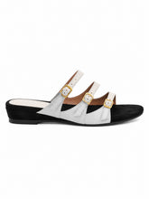 Triple Buckle Minimalist Slide Sandals for Women – Soft Comfort Low Wedge Mules