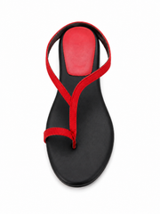 Women’s Asymmetric Toe Loop Kitten Heel Sandals