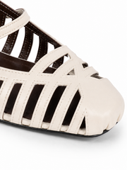 Vintage-Inspired Cutout Slingback Flats – Elegant Summer Comfort Shoes