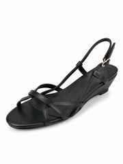 Minimalist Strappy Wedge Sandals