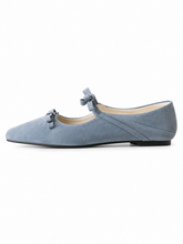 Women’s Bow Mary Jane Flats – Elegant Pointed Toe Ballet Shoes for Everyday Chic