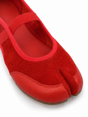 Retro Split-Toe Mary Jane Flats for Women