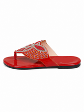 Boho Rhinestone Flower Sandals – Sparkly Crystal Thong Flat Sandals for Women