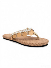 Golden Coast Raffia Flip-Flops