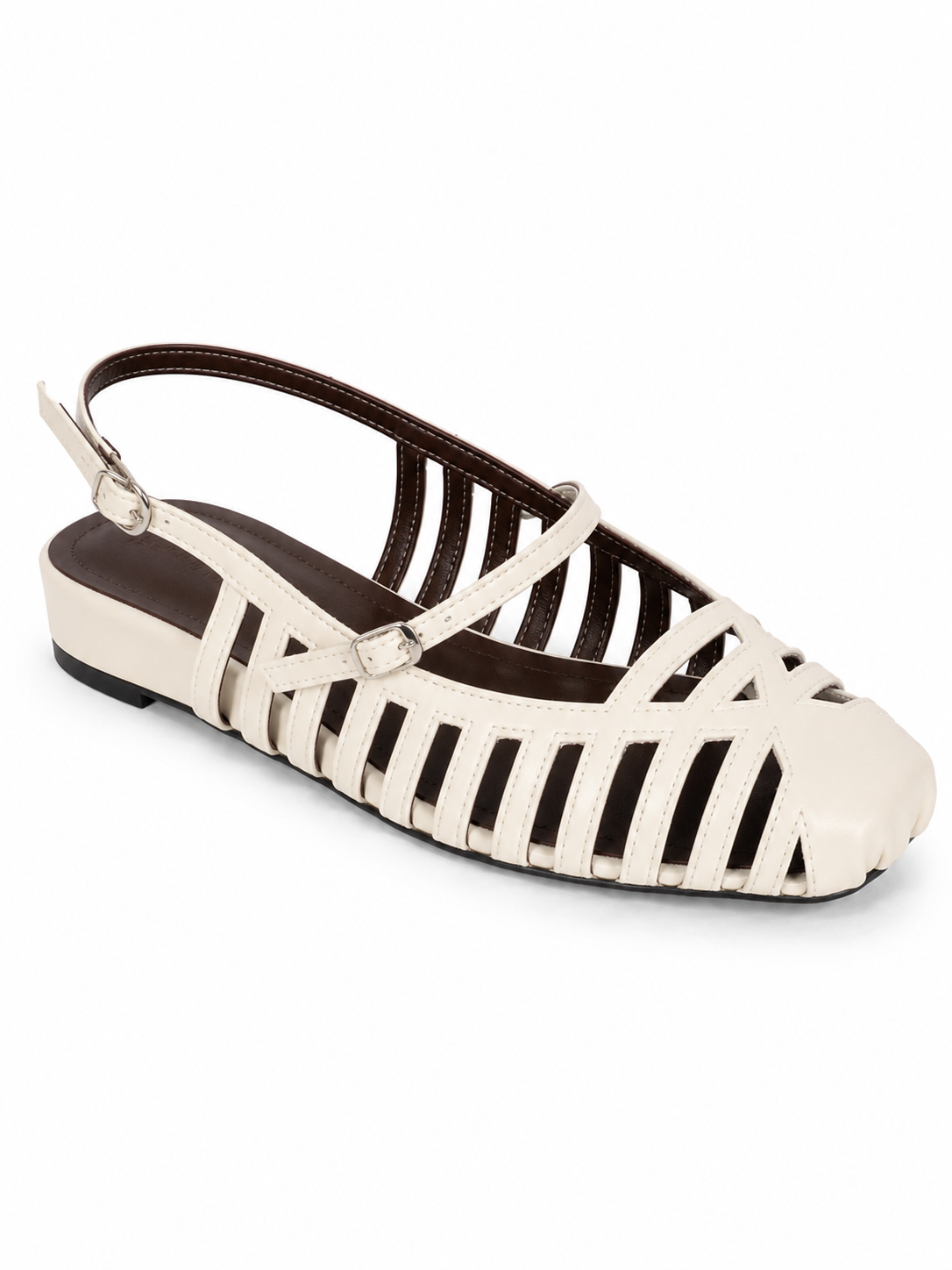 Vintage-Inspired Cutout Slingback Flats – Elegant Summer Comfort Shoes