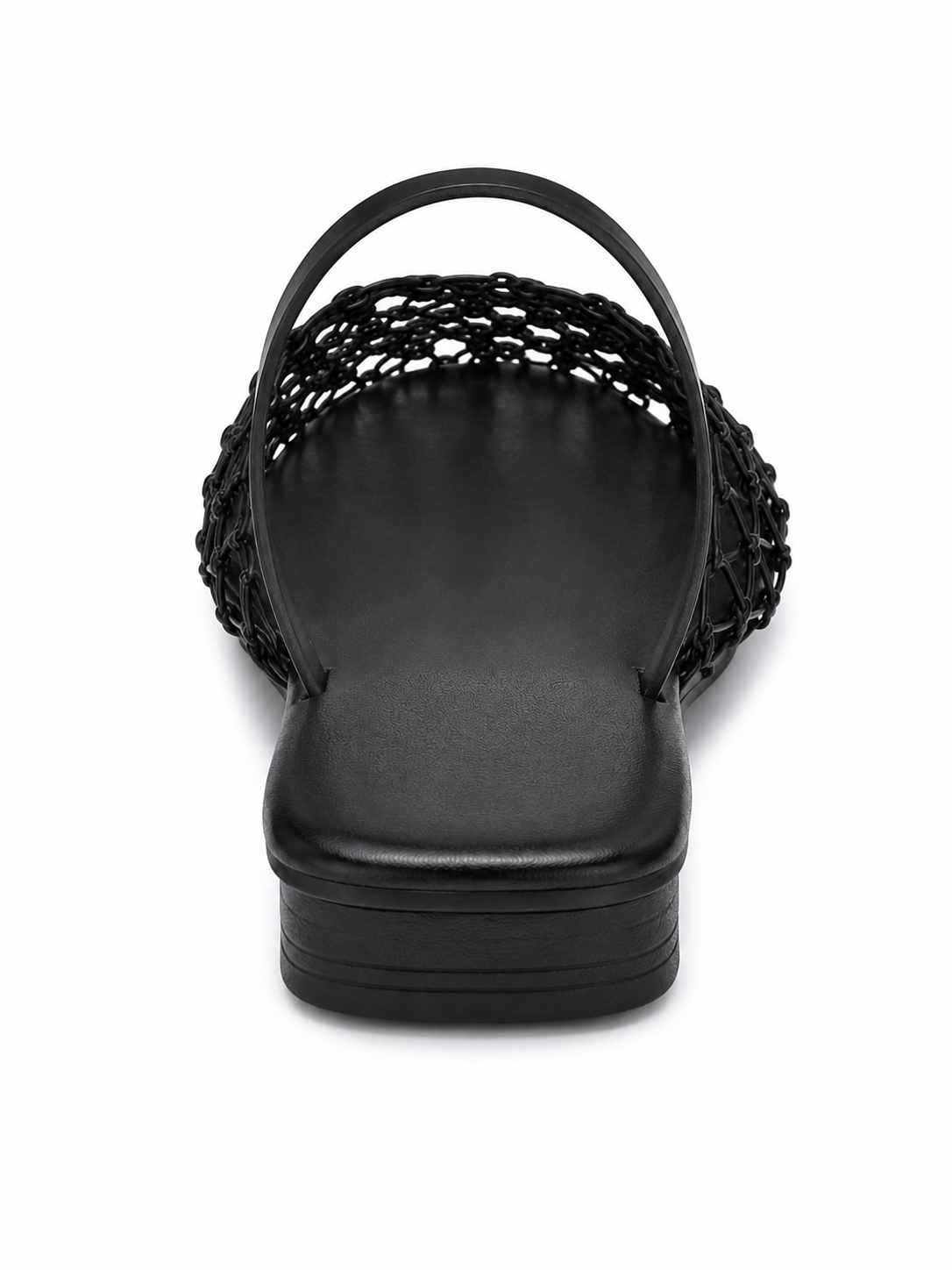 Mesh Pointed-Toe Flat Mules