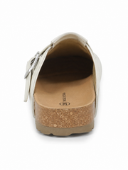 Retro Comfort Slip-On Mules with Heart Cutout Design
