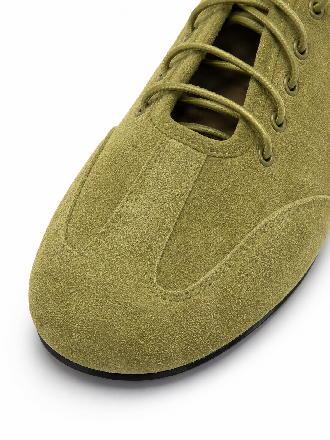 Women’s Suede Oxford Flats – Minimalist Lace Up Ballet Shoes for Everyday Comfort
