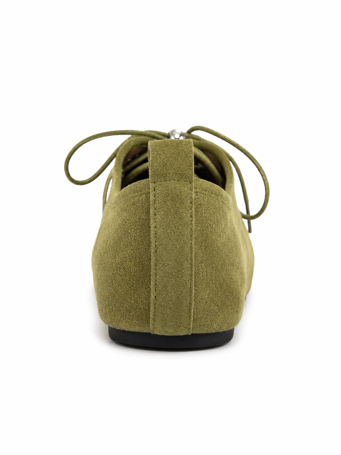 Women’s Suede Oxford Flats – Minimalist Lace Up Ballet Shoes for Everyday Comfort