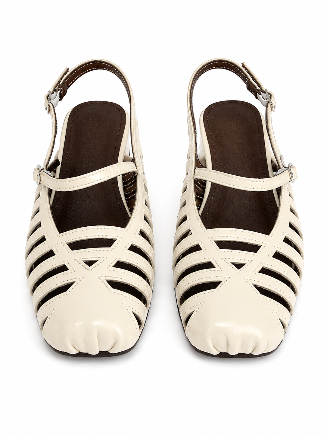 Vintage-Inspired Cutout Slingback Flats – Elegant Summer Comfort Shoes