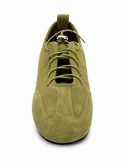 Women’s Suede Oxford Flats – Minimalist Lace Up Ballet Shoes for Everyday Comfort