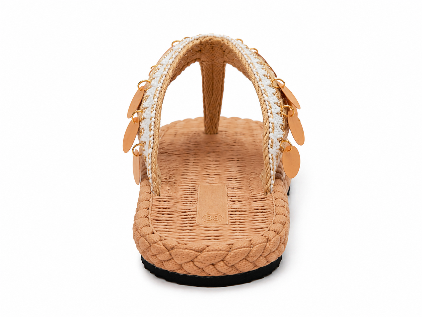 Golden Coast Raffia Flip-Flops