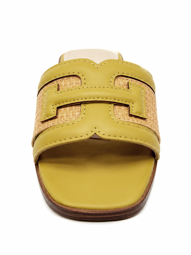 Soleil Raffia Slide Sandals