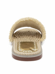 Riviera Fringe Raffia Slides