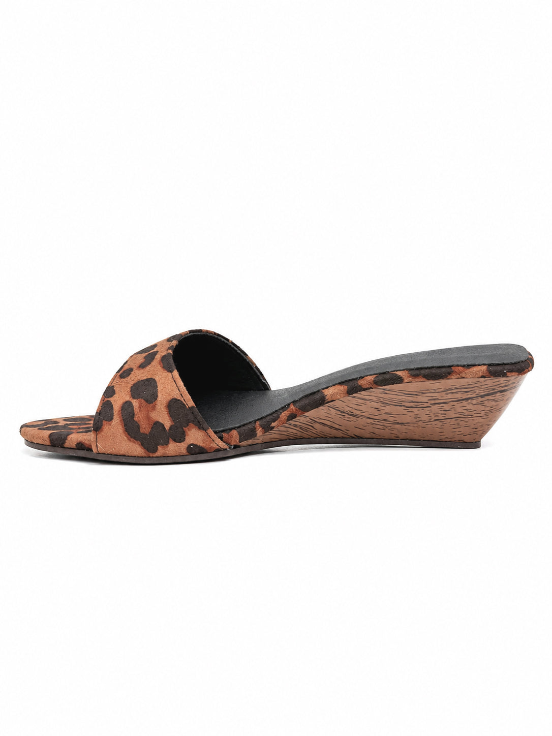 Wild Muse Leopard Wedge Slides