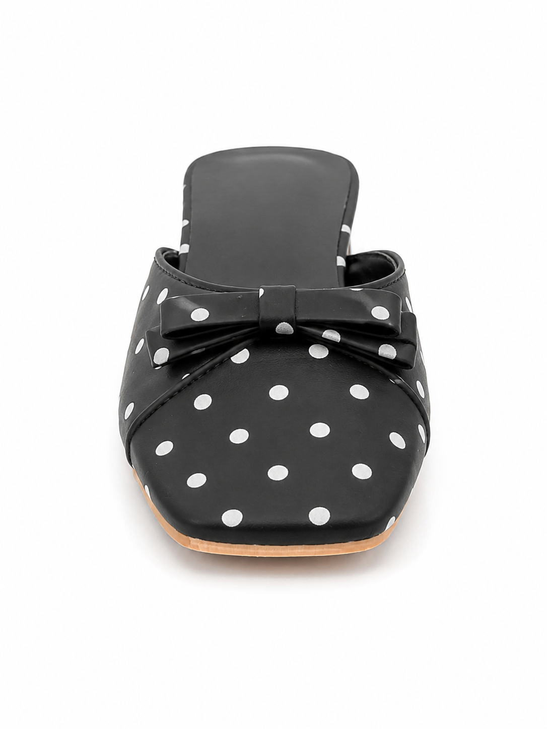 Polka Dot Drama Mule Heels