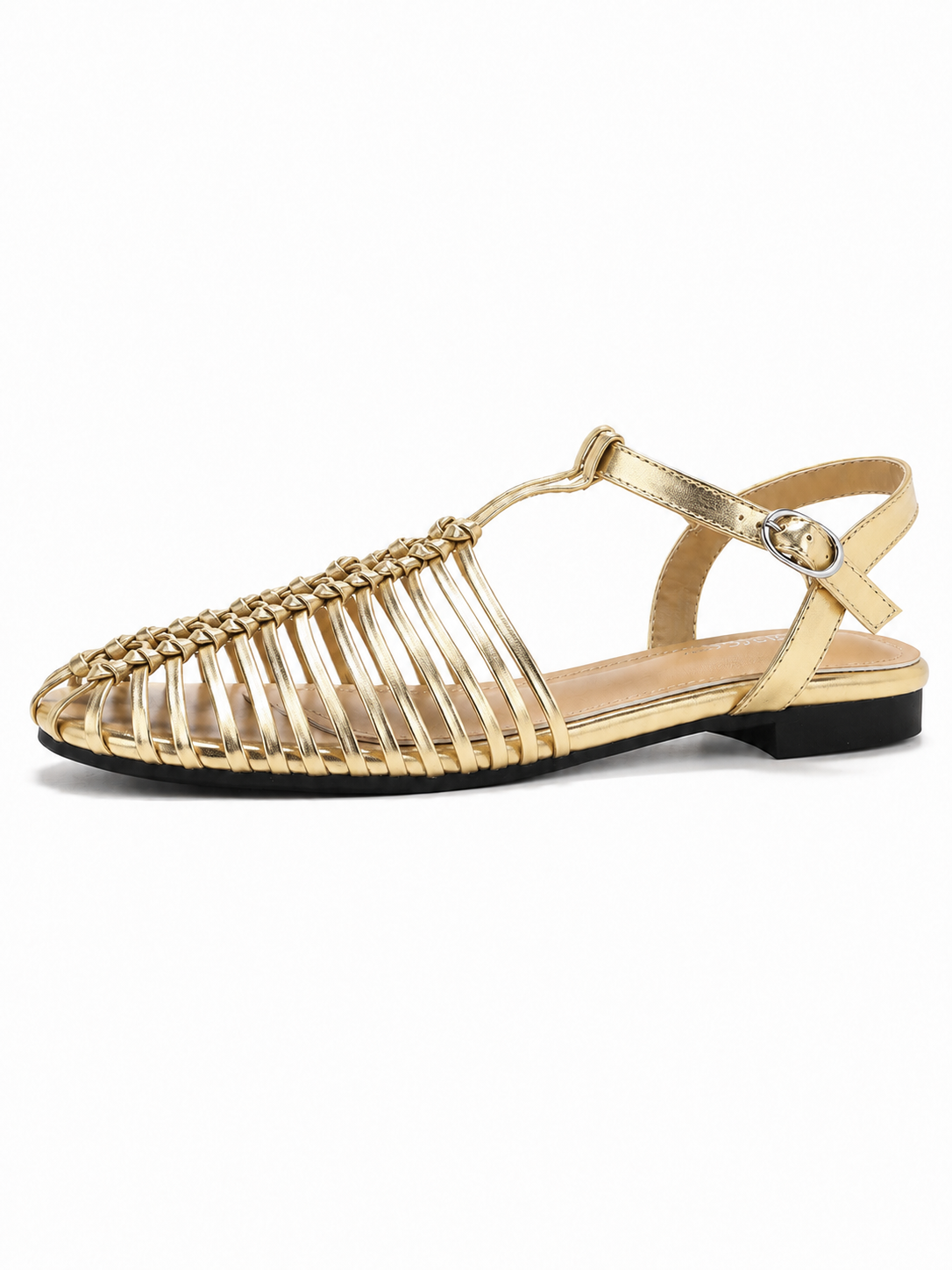 Woven Cage Flat Sandals