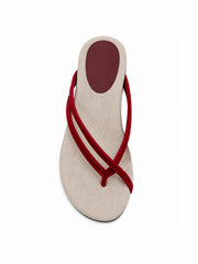 Minimal Cross Strap Thong Sandals – Women’s Flat Summer Slide Sandals