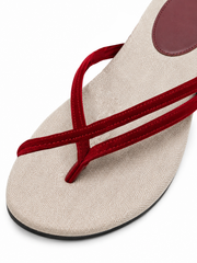 Minimal Cross Strap Thong Sandals – Women’s Flat Summer Slide Sandals