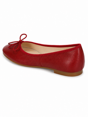 Vintage Ballet Flats for Women – Minimalist Bow Tie Slip On Ballet Shoes | Soft Leather Inspired Everyday Flats
