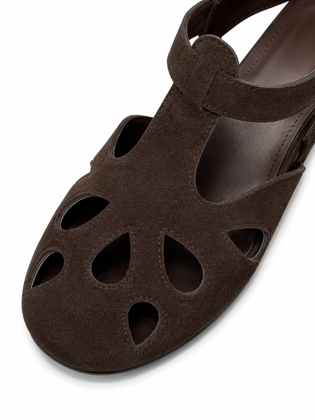 Vintage Cutout Mary Jane Flats – Minimalist T-Strap Ballet Shoes