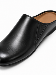 Soft Leather Minimalist Mule Flats – Lightweight Slip-On Clogs for Everyday Comfort