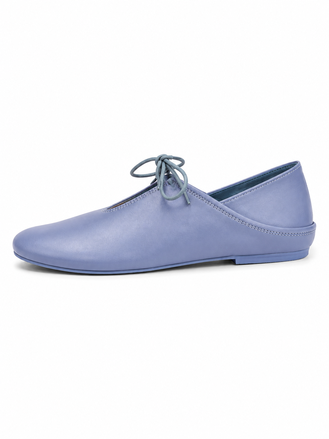 Minimalist Soft Leather Lace-Up Ballet Flats – Lightweight Everyday Comfort Shoes