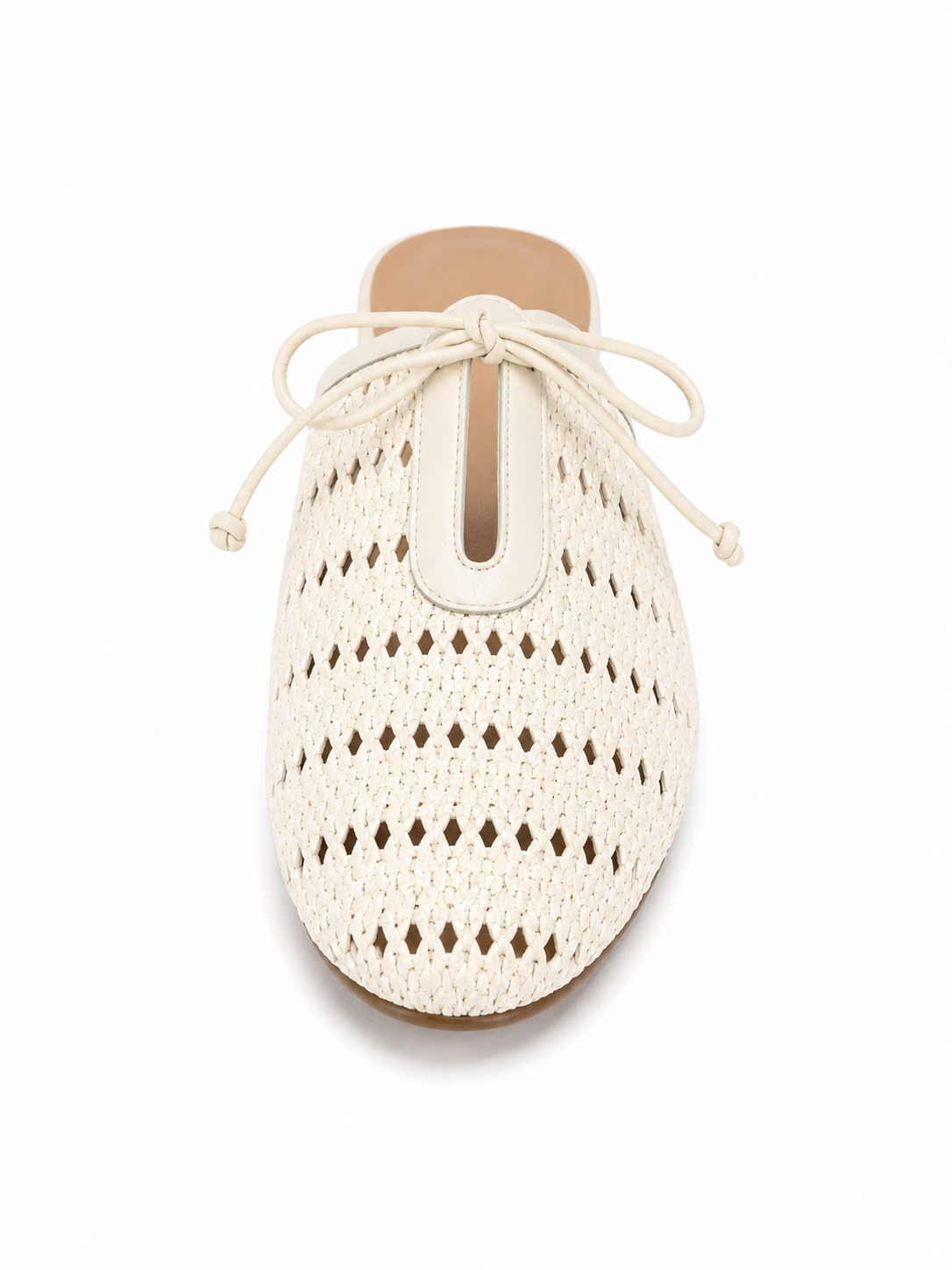 Woven Lace-Up Mule Flats – Breathable Summer Slip-On Sandals for Women