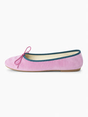 Velvet Ballet Flats for Women – Coquette Suede Bow Slip-On Ballerina Shoes