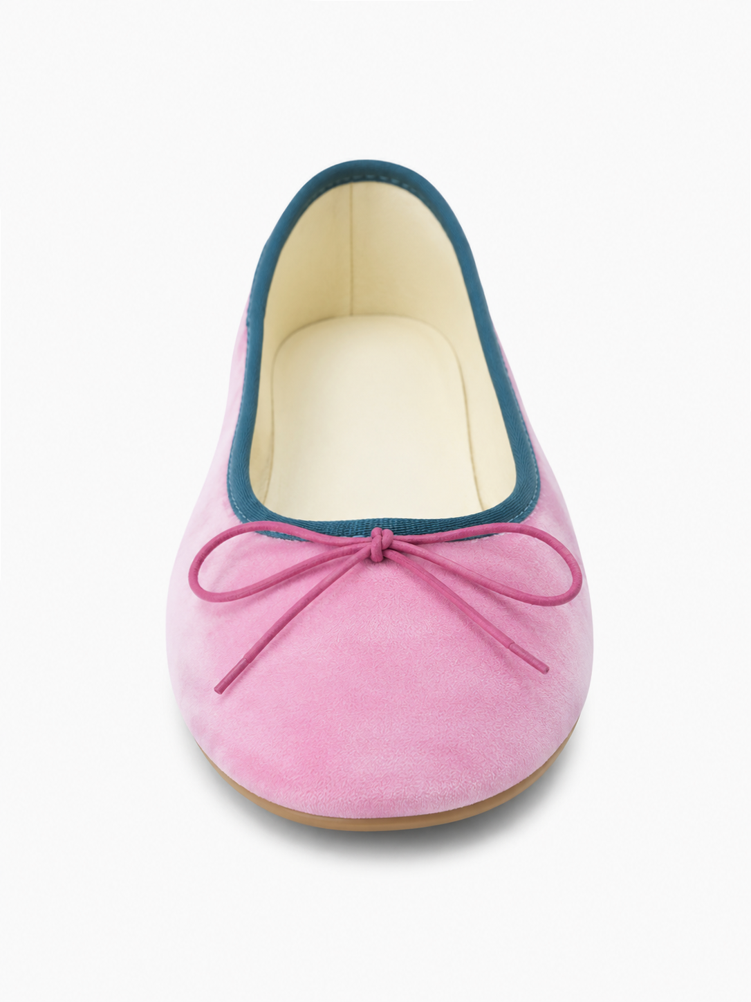 Velvet Ballet Flats for Women – Coquette Suede Bow Slip-On Ballerina Shoes