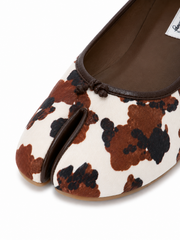 Dalmatian Print Split Toe Ballet Flats – Minimalist Tabi Inspired Slip-On Shoes