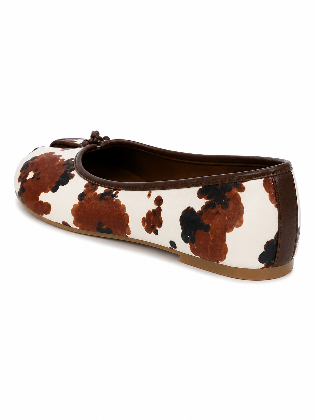 Dalmatian Print Split Toe Ballet Flats – Minimalist Tabi Inspired Slip-On Shoes