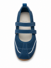 Retro Sport Mary Jane Flats – Double Strap Comfort Ballet Sneakers