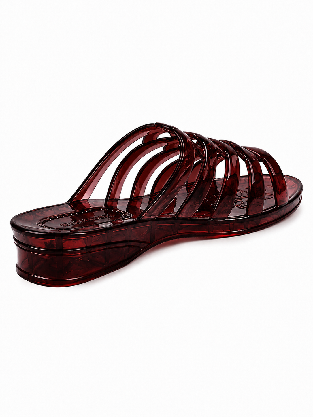 Retro Jelly Wedge Slide Sandals – Y2K Transparent PVC Vacation Slides