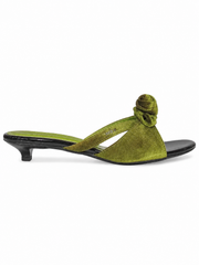 Vintage Satin Rose Cap Toe Mule Flats for Women – French Style Slip On Dress Shoes